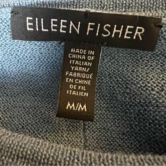 Eileen Fisher Sweater Pullover Wool Blue - Picture 6 of 6